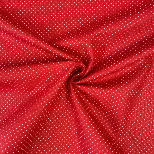 Baumwolle - Petit dots - rot